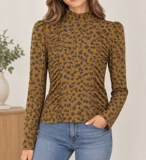 Womens Melissa Nepton Floral Blouse Size M EUC!